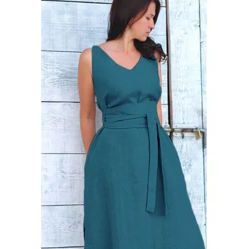 Dámské šaty Lotika Široký 100% lněný PÁSEK Lotika Premium quality 924519