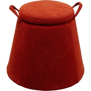 Stolička KARE Design Stolička s úložným prostorem Thimble - červená, Ø51cm