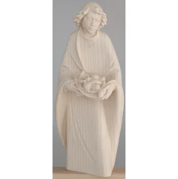 Vánoce Ornatis Žena s ovocem Provedení: Přírodní bez malování, Velikost stojících figur dospělých postav: 12 cm Dřevěná vyřezávaná soška ženy s ovocem