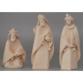 Vánoce Ornatis Tři králové Provedení: Přírodní bez malování, Velikost stojících figur dospělých postav: 12 cm Dřevěné vyřezávané figurky Třech králů