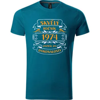 Pánské tričko DOBRÝ TRIKO Pánské tričko Skvělý ročník 1974 Velikost: M, Barva: Petrolejová