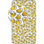 Bavlněné prostěradlo 90 × 200 cm – Pivo