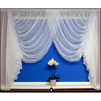 Záclona Voálová záclona hotová ANETA (Voálová záclona obšitá luxusní krajkou.)