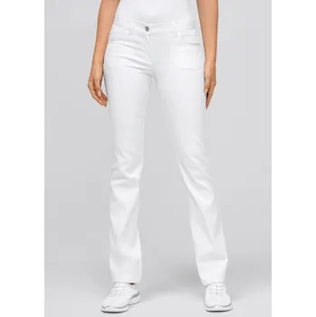 Dámské kalhoty Dámské STRETCH kalhoty na knoflík - bílé