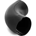 Koleno falcované 100/72° pozink - černá