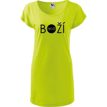 DOBRÝ TRIKO Dámské tričko/šaty Boží zboží Velikost: M, Barva: Limetková