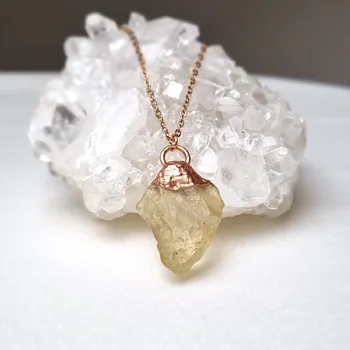 Náhrdelník Libyjské pouštní sklo, top kvalita - přívěsek, náhrdelník ŠPERKY S PŘÍRODNÍMI KRYSTALY