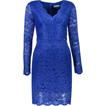Dámské šaty Dámské krajkové šaty NUMOCO 170-8 MODRÁ XL