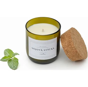 Svíčka Sójová svíčka Máta Vinná