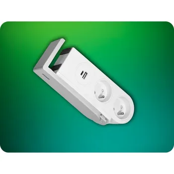 Elektrická zásuvka STOLNÍ NAPÁJECÍ LIŠTA 2 ZÁSUVKY, 1X USB-A, 1X USB-C, 1,4M, BÍLÁ [OR-AE-13245/W/1,4M]