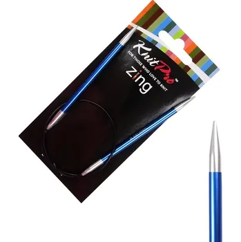 Jehlice Kovové kruhové jehlice Knitpro Zing 40 cm 4 mm