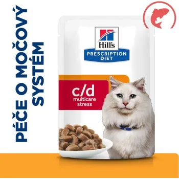 Krmivo pro kočku Hill's PD Cat C/D Multicare Urinary Struvite Salmon kaps. 12x85g