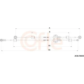 Tažné lanko, ruční převodovka COFLE 92.2CB.FD025
