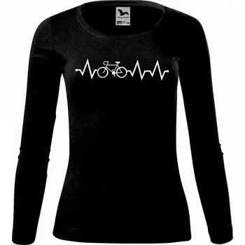 Dámské tričko DOBRÝ TRIKO Dámské bavlněné triko Tep kolo Velikost: 3XL, Barva: Černá