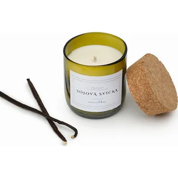 Svíčka Sójová svíčka Vanilka Vinná
