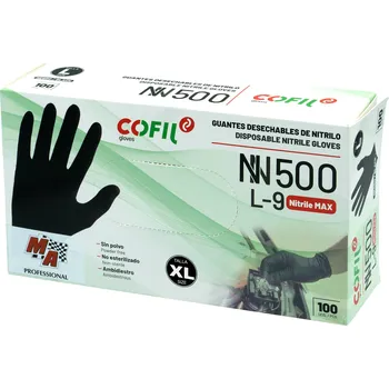 Pracovní rukavice MA Professional - Nitrilové rukavice XL Black 500 / 100ks