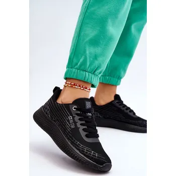 Dámské tenisky Dámská síťovaná sportovní obuv Memory Foam System Big Star LL274664 Barva: Černá, Velikost: 36