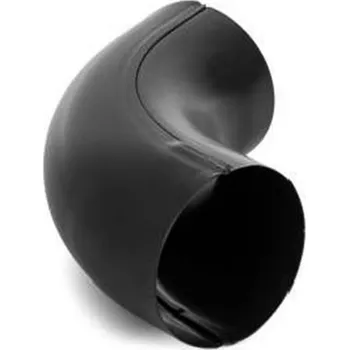 okap Koleno falcované 80/72° pozink - černá