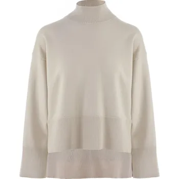 Dámský svetr KRÉMOVÝ ASYMETRICKÝ SVETR SE STOJÁČKEM Rino Pelle