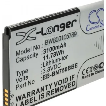 Baterie pro mobilní telefon OTB Baterie pro Samsung Galaxy Note 3 Neo / SM-N7505, 3100 mAh