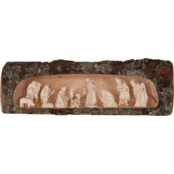 Vánoční dekorace Ornatis Dřevěná sestava betlému Josef malé figurky v masivu Provedení: Přírodní bez malování, Velikost stojících figur dospělých postav: 4 cm, Rozměr chlévu: 30 x 10 cm (š x h) vhodné pro sošky 5 cm Dřevěná sestava betlému Josef malé figurky