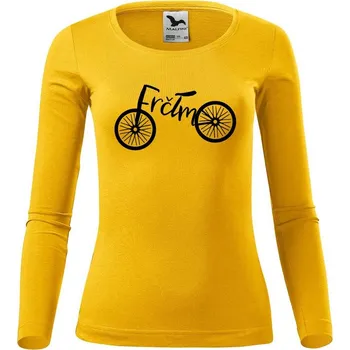 Dámské tričko DOBRÝ TRIKO Dámské bavlněné triko Frčím Velikost: XL, Barva: Žlutá