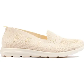 Dámské slipry Smetanové dámské textilní slipony H0032BE Velikost: 36