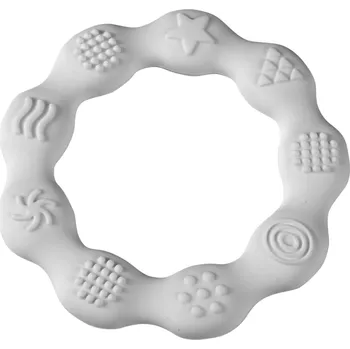 Profibaby Baby kousátko kolečko silikon bílá