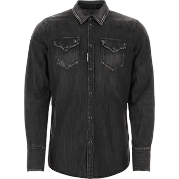 Pánská košile Pánská košile DSQUARED2 S74DM0848 černá Velikost: 52