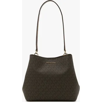 Michael Kors kabelka vak Pratt md logo hnědá