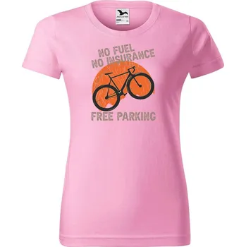 DOBRÝ TRIKO Dámské tričko s potiskem Free parking Barva: Růžová, Velikost: XS