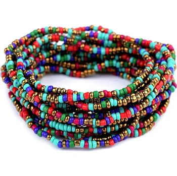 Náramek Pro Háčkování Pružné náramky z rokajlu 12 ks červená