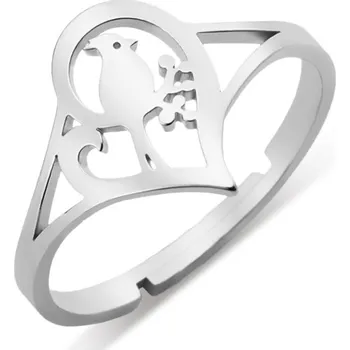 Souprava šperků Prsten s ptáčkem chirurgická ocel VL 513-1