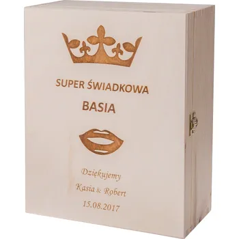 Dárková krabička KRABIČKA na alkohol, krabička DÁREK KRABIČKA svatební hostina GRAVÍROVANÁ