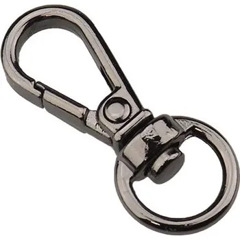 Pro Háčkování Karabina 10 mm černý nikl