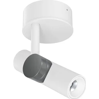 Lampička Linea Light Stropní bodové osvětlení LED Goose, bílá/niklová barva, hliník, 2 700 K bílá, nikl 1 x 8,5 W LED - Doprava zdarma