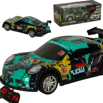 autíčko Rc sportovní auto NIGHT WOLF modro‑zelené