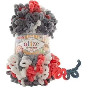 Příze Puffy Fine Color 6518 (100g, 14m, pletení bez jehlic)