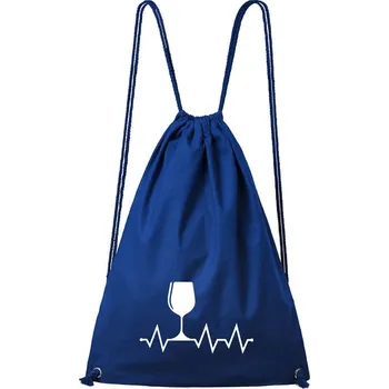 DOBRÝ TRIKO Bavlněný batoh Tep srdce víno Barva: Královsky modrá