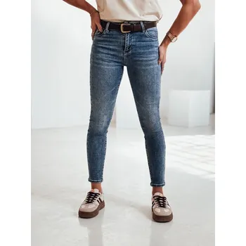 Dámské oblečení Dámské skinny džíny JEANSETTA DStreet modrá | hnědá 3045328
