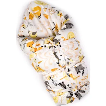 Zavinovačka Zaspi.cz Dětská vázací zavinovačka z dutého vlákna - Lesní zvířátka