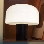 Stolní lampa FLOS Bellhop Glass T, čokoládově hnědá, výška 34 cm bílá, čokoládově hnědá 1 x 100 W - Doprava zdarma