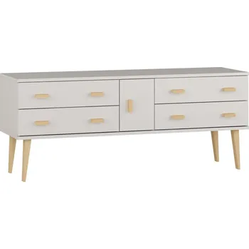 Komoda Komoda z masivu borovice Nord K4/2S 135/58,5/42 cm / bílá