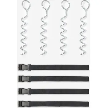 Příslušenství k trampolíně DOMYOS Sada k ukotvení trampolíny ČERNÁ