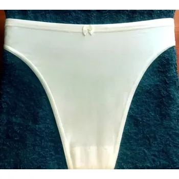 Kalhotky Dámské kalhotky TANGA 6101-3 smetanová L