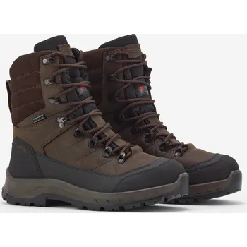 Pánské tenisky SOLOGNAC Lovecké kožené boty nepromokavé hřejivé Crosshunt 540 hnědé 46 KAŠTANOVÁ|ČERNÁ