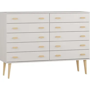 Komoda Komoda z masivu borovice Nord K2/5S 155/109/42 cm / bílá