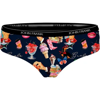 Kalhotky Dámské kalhotky hipster John Frank WJFD-H62 Tm. modrá XL