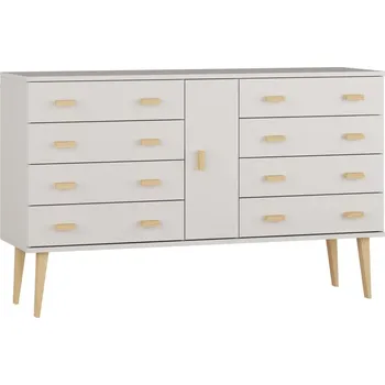 Komoda Komoda z masivu borovice Nord K4/4S 135/92/42 cm / bílá