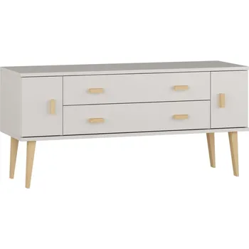 Komoda Komoda z masivu borovice Nord K3/2S 135/58,5/42 cm / bílá